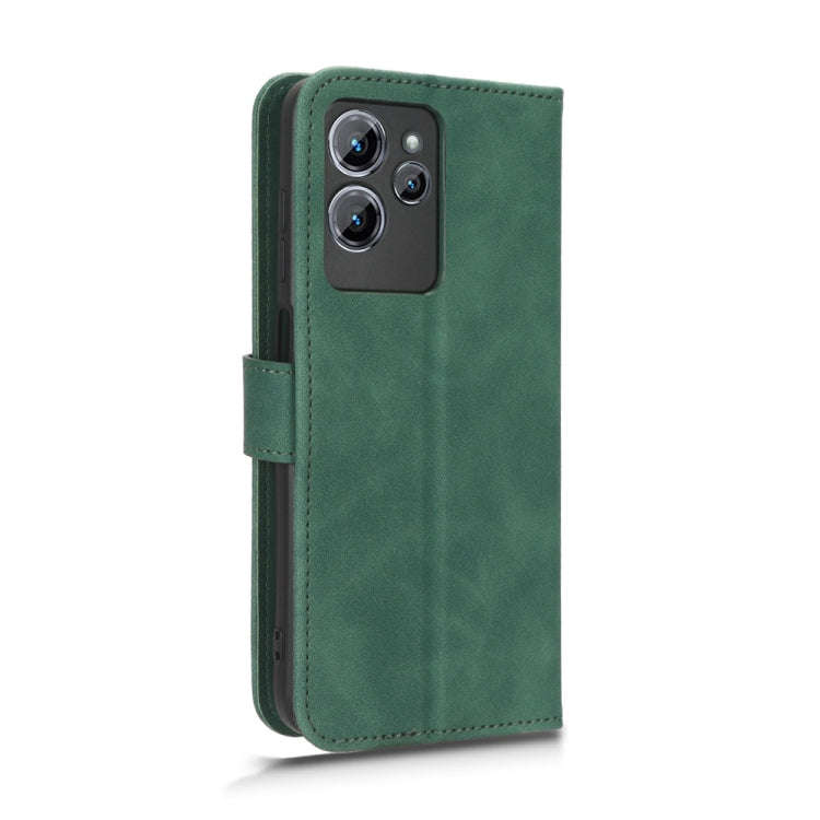 For Oukitel  C32 Skin Feel Magnetic Flip Leather Phone Case(Green)