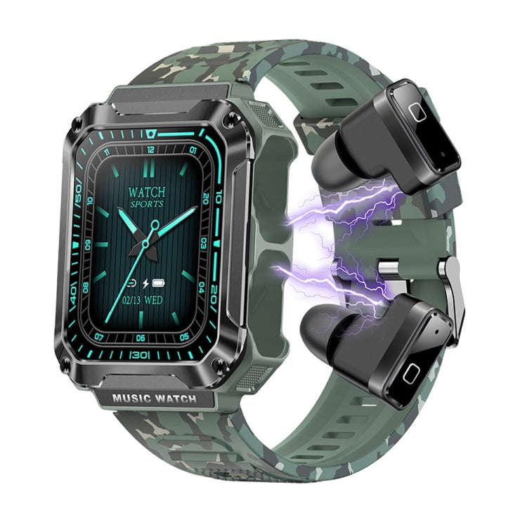 OVISEN T93 1.96 inch IPS Screen 2 in 1 Bluetooth Headset Smart Watch, Supports Blood Oxygen Monit...