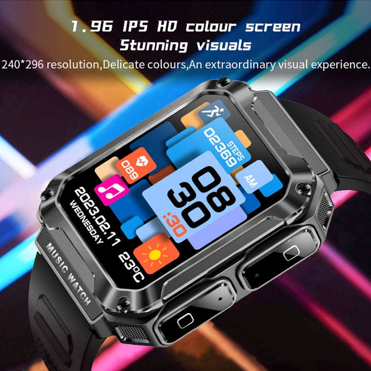 OVISEN T93 1.96 inch IPS Screen 2 in 1 Bluetooth Headset Smart Watch, Supports Blood Oxygen Monit...