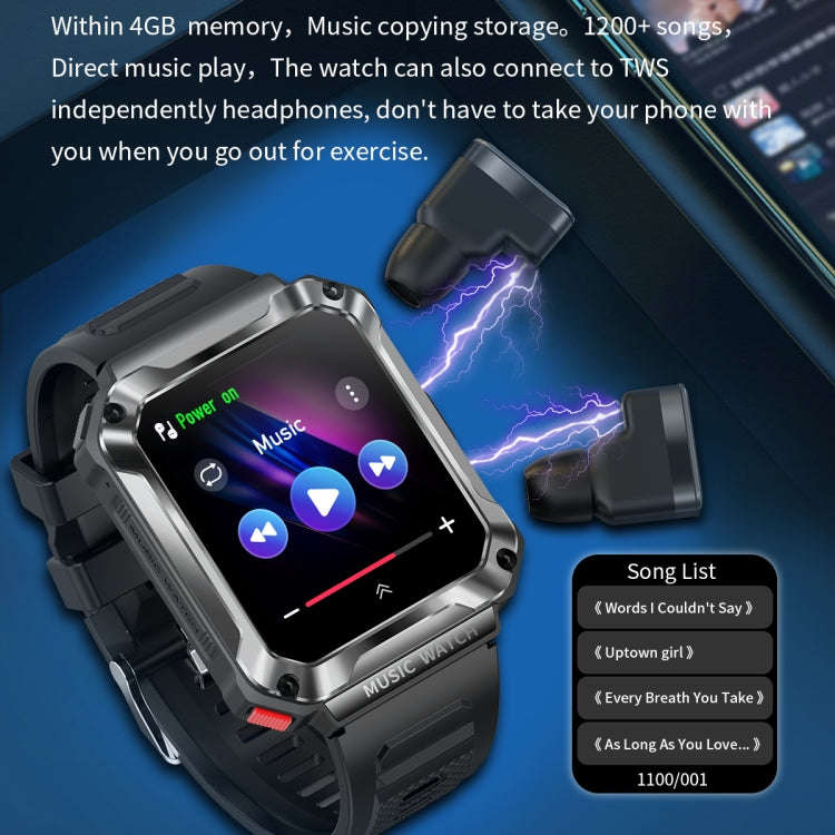OVISEN T93 1.96 inch IPS Screen 2 in 1 Bluetooth Headset Smart Watch, Supports Blood Oxygen Monit...