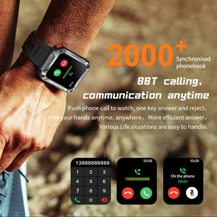 OVISEN T93 1.96 inch IPS Screen 2 in 1 Bluetooth Headset Smart Watch, Supports Blood Oxygen Monit...