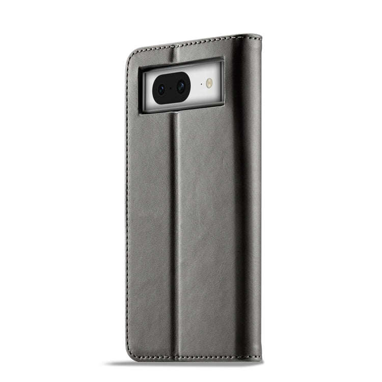 For Google Pixel 8 LC.IMEEKE Calf Texture Flip Leather Phone Case(Grey)