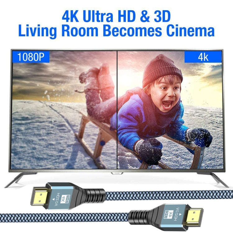 1m HDMI 2.0 Version 4K 60Hz HD Cable(Grey)