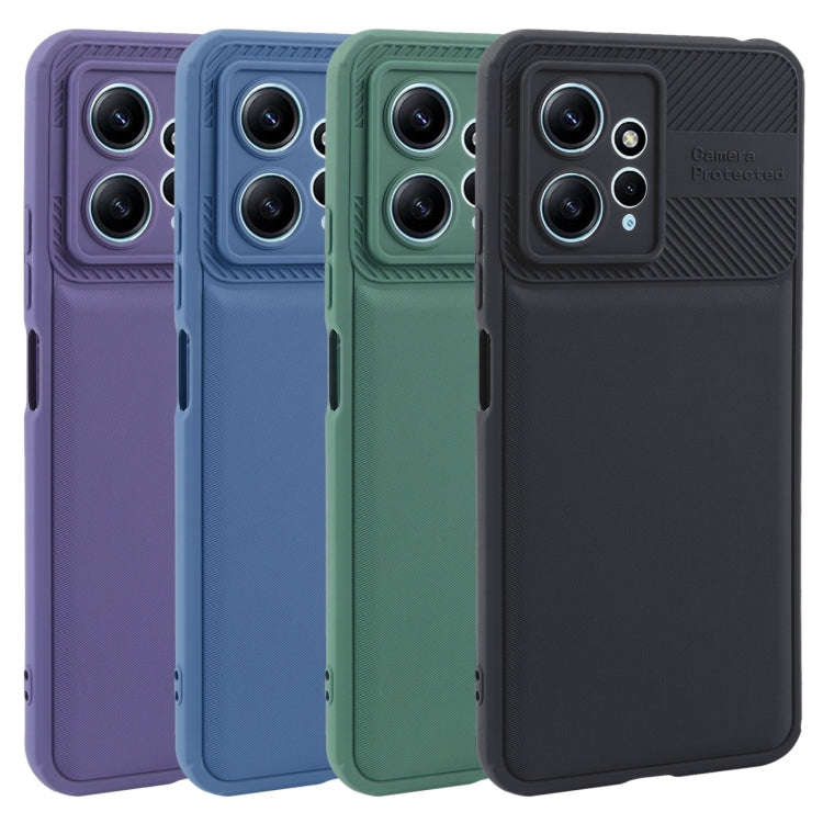 For Xiaomi Redmi Note 12 4G Twill Texture TPU Shockproof Phone Case(Purple)