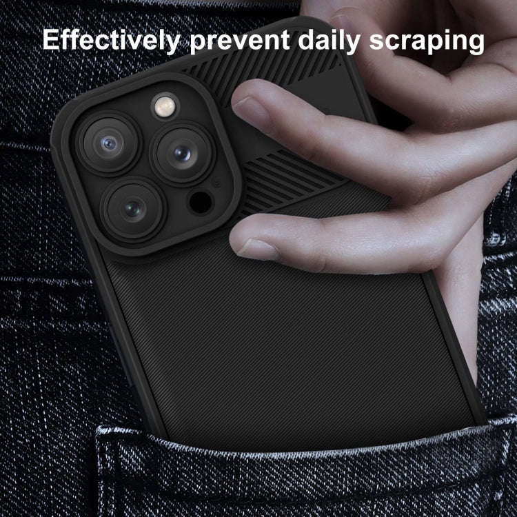 For Xiaomi Redmi Note 12 4G Twill Texture TPU Shockproof Phone Case(Purple)