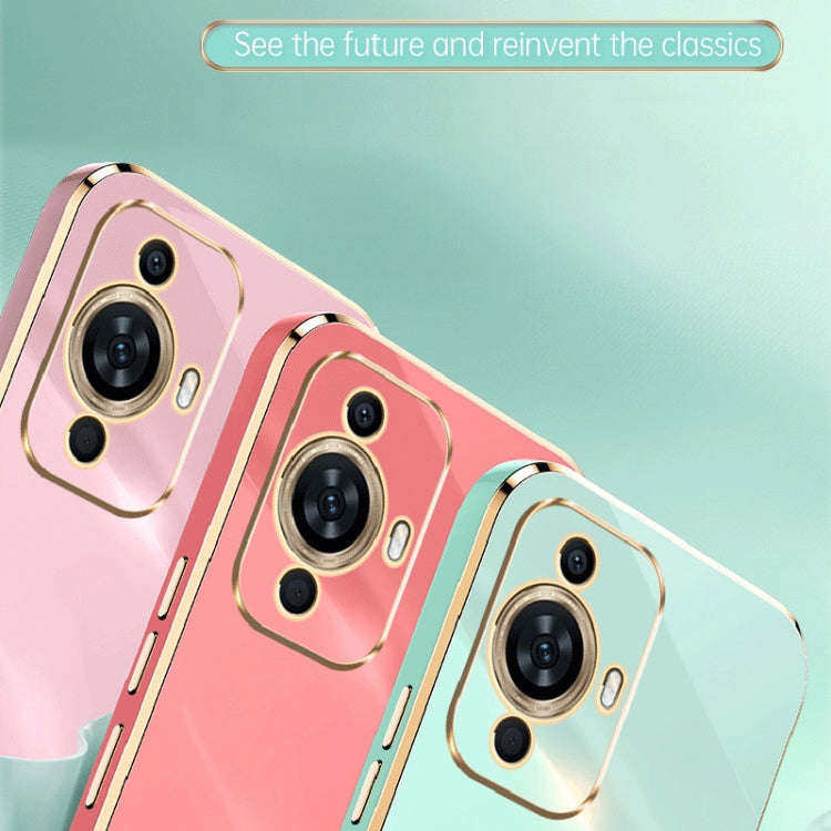 For Huawei nova 11 Pro XINLI Straight Edge 6D Electroplate TPU Phone Case(Cherry Purple)