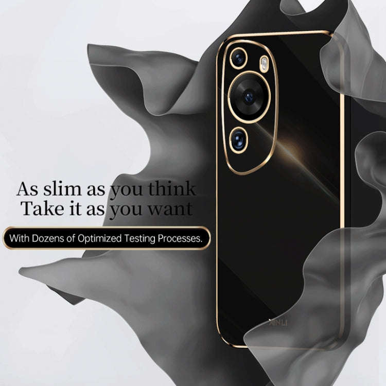 For Huawei P60 Art XINLI Straight Edge 6D Electroplate TPU Phone Case(Black)
