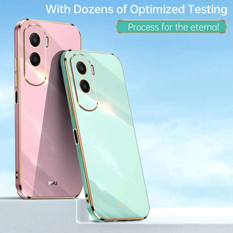 For Honor X50i 5G XINLI Straight Edge 6D Electroplate TPU Phone Case(White)