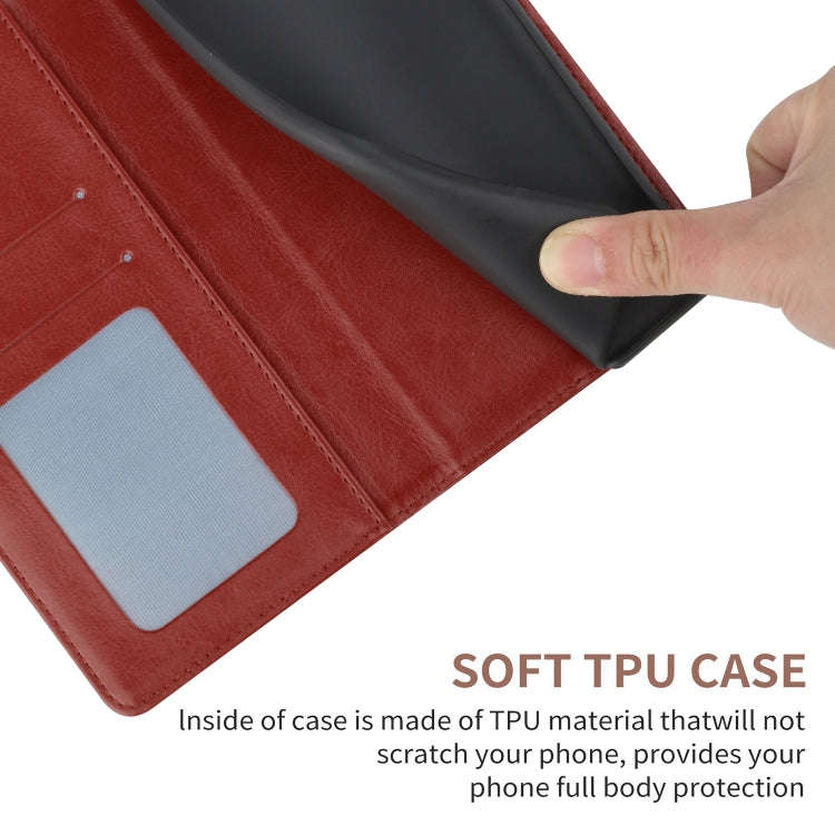 For Xiaomi Redmi 12 5G Y-shaped Pattern Flip Leather Phone Case(Brown)