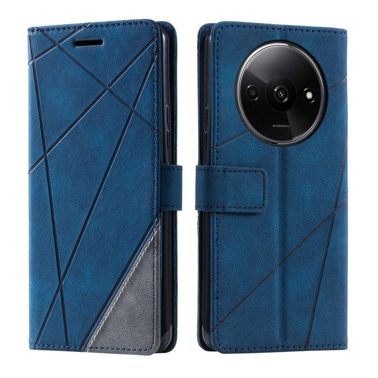 For Xiaomi Redmi A3 Skin Feel Splicing Leather Phone Case(Blue)