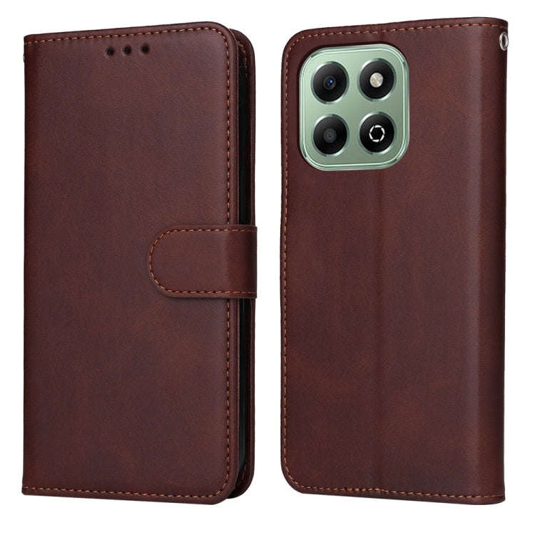 For Honor X6b 4G / X6c 4G / X5b / X5b Plus Classic Calf Texture Flip Leather Phone Case(Brown)