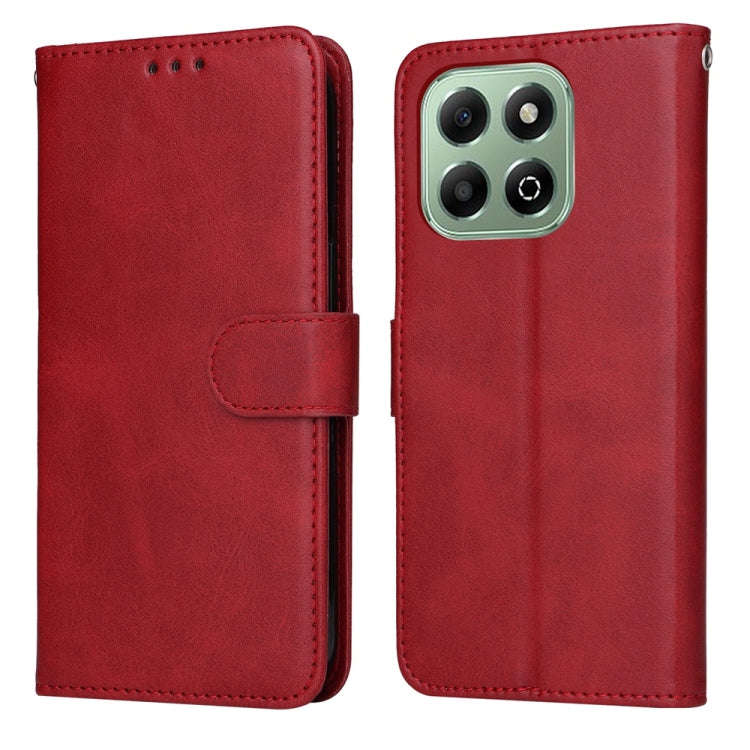 For Honor X6b 4G / X6c 4G / X5b / X5b Plus Classic Calf Texture Flip Leather Phone Case(Red)