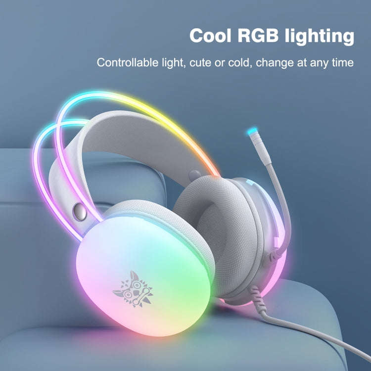 ONIKUMA X25 RGB Wired Gaming Headset(Grey)