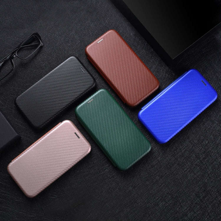 For Oukitel C32 Carbon Fiber Texture Flip Leather Phone Case(Pink)