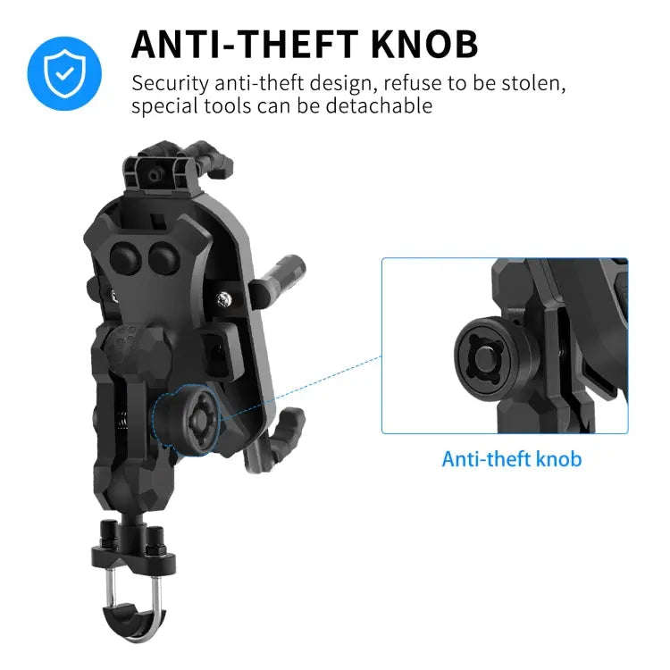 WUPP CS-1848A2 Motorcycle Shock Absorption Riding Phone Holder, Style:Handlebars