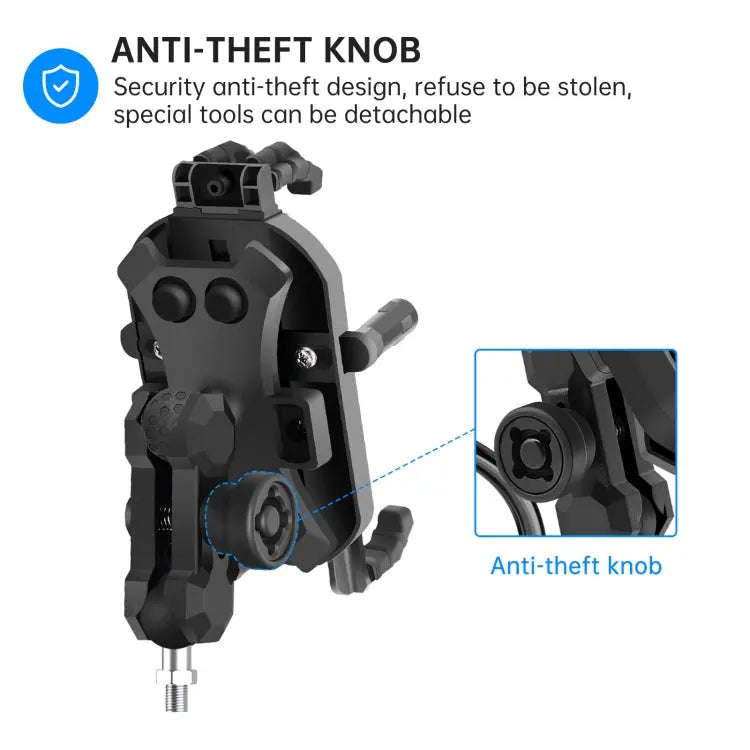 WUPP ZH-1848A2 Motorcycle Shock Absorption Riding Phone Navigation Holder, Style:M10 Ball Joint