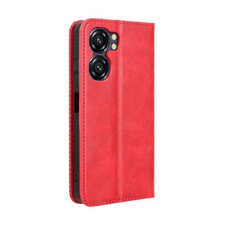 For Oukitel C58 / C58 Pro Magnetic Buckle Retro Texture Leather Phone Case(Red)
