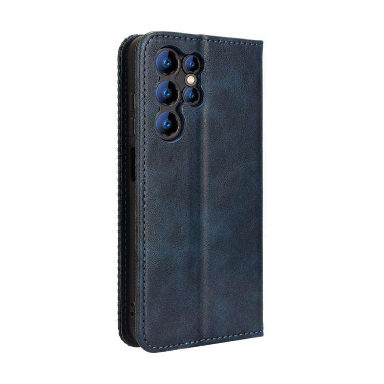 For Oukitel C61 / C61 Pro Magnetic Buckle Retro Texture Leather Phone Case(Blue)