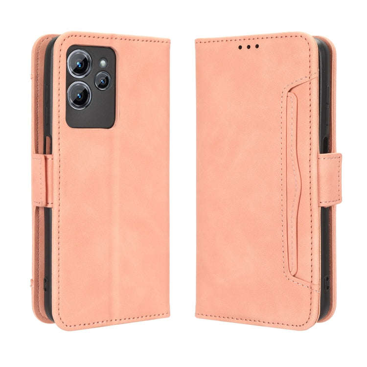 For Oukitel C32 Skin Feel Calf Texture Card Slots Leather Phone Case(Pink)
