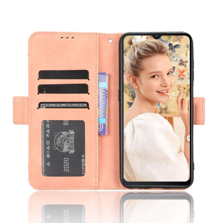 For Oukitel C32 Skin Feel Calf Texture Card Slots Leather Phone Case(Pink)