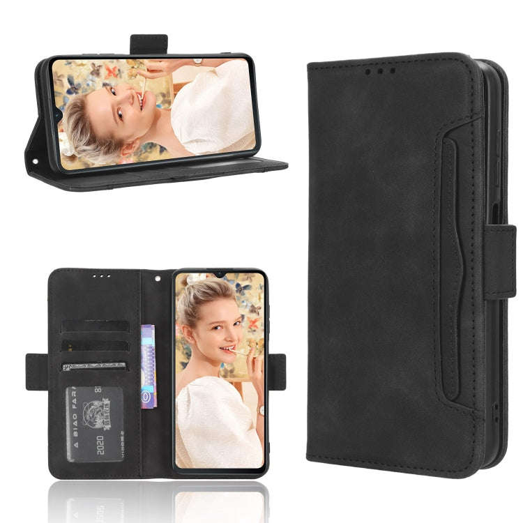 For Oukitel C32 Skin Feel Calf Texture Card Slots Leather Phone Case(Black)