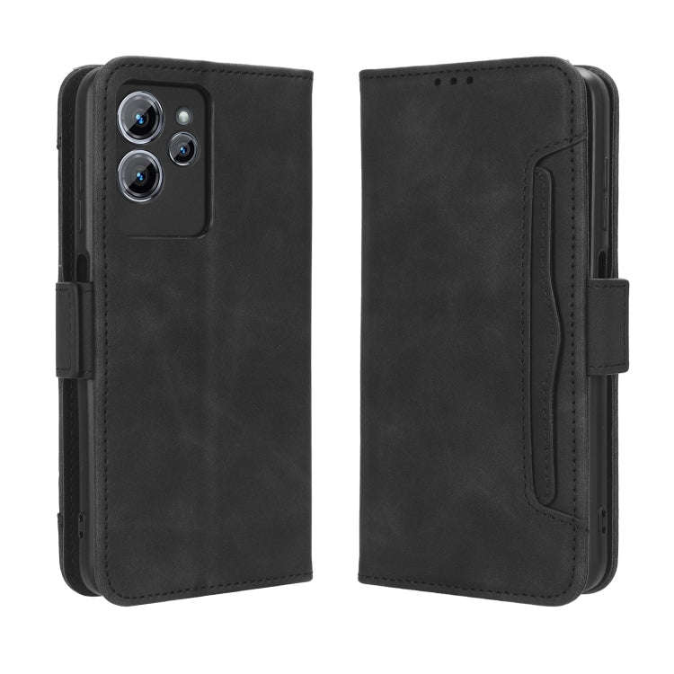 For Oukitel C32 Skin Feel Calf Texture Card Slots Leather Phone Case(Black)