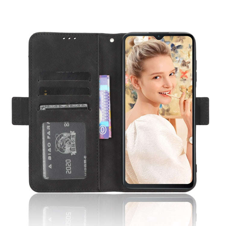 For Oukitel C32 Skin Feel Calf Texture Card Slots Leather Phone Case(Black)