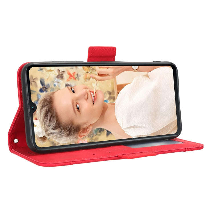 For Oukitel C32 Skin Feel Calf Texture Card Slots Leather Phone Case(Red)