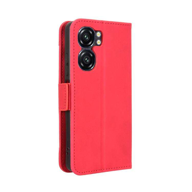 For Oukitel C58 / C58 Pro Skin Feel Calf Texture Card Slots Leather Phone Case(Red)