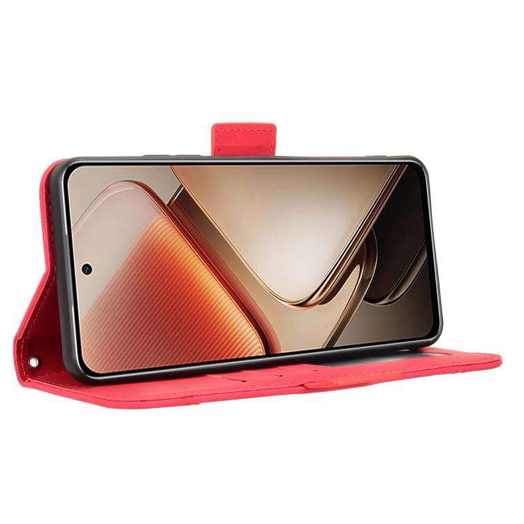 For Oukitel C58 / C58 Pro Skin Feel Calf Texture Card Slots Leather Phone Case(Red)