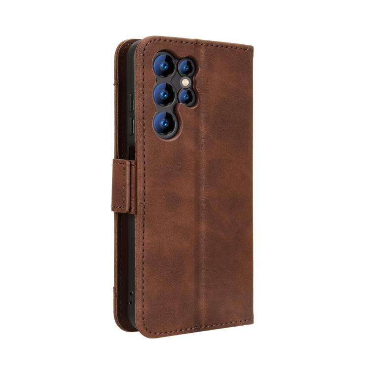 For Oukitel C1 / C1 Pro Skin Feel Calf Texture Card Slots Leather Phone Case(Brown)