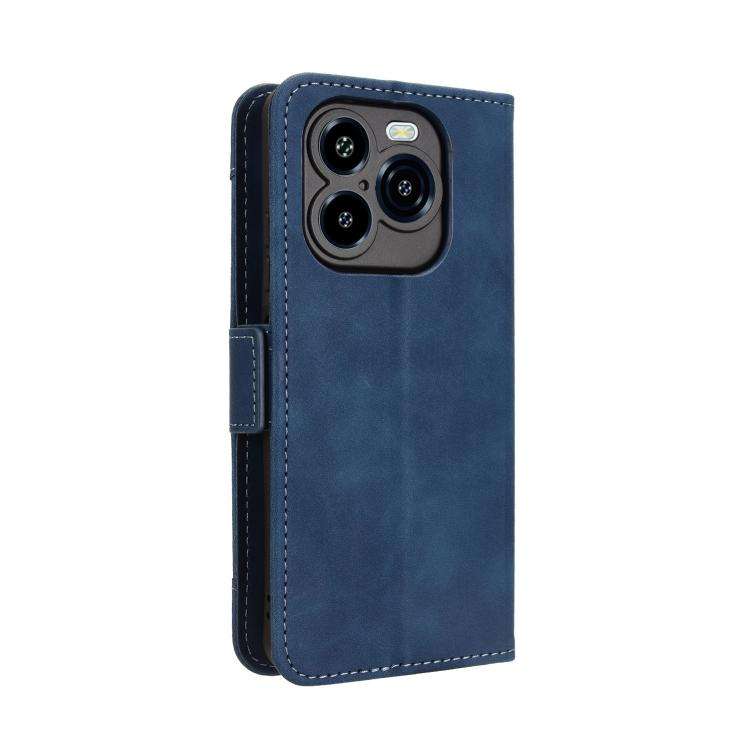 For Oukitel C65 / C65 Pro Skin Feel Calf Texture Card Slots Leather Phone Case(Blue)