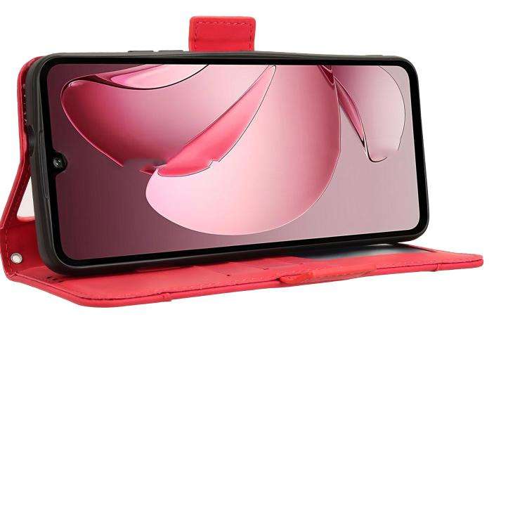 For Oukitel C60 / C60 Pro Skin Feel Calf Texture Card Slots Leather Phone Case(Red)