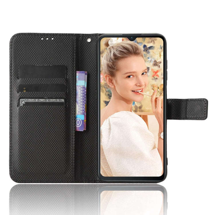 For Oukitel C32 Diamond Texture Leather Phone Case(Black)