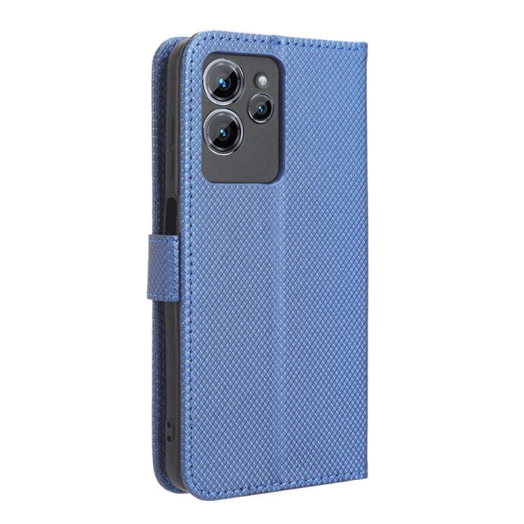 For Oukitel C32 Diamond Texture Leather Phone Case(Blue)