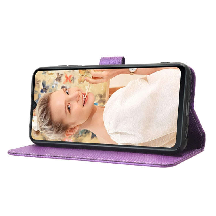 For Oukitel C32 Diamond Texture Leather Phone Case(Purple)