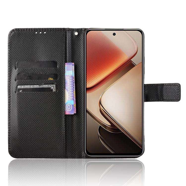 For Oukitel C58 / C58 Pro Diamond Texture Leather Phone Case(Black)