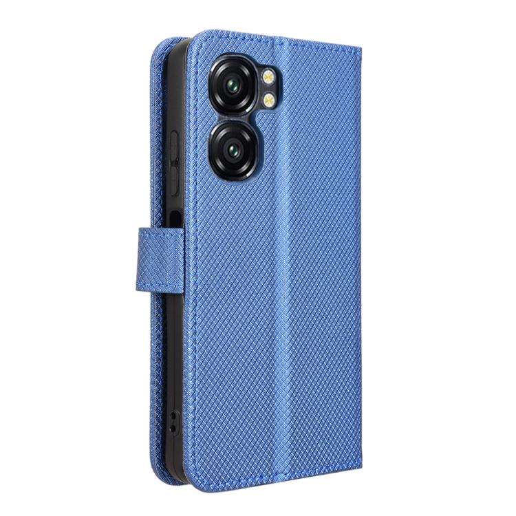 For Oukitel C58 / C58 Pro Diamond Texture Leather Phone Case(Blue)