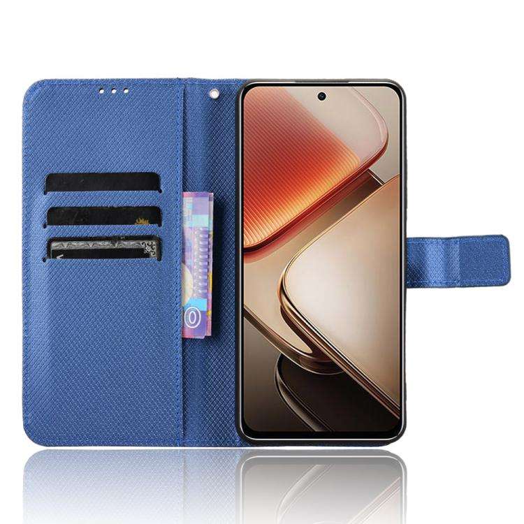 For Oukitel C58 / C58 Pro Diamond Texture Leather Phone Case(Blue)