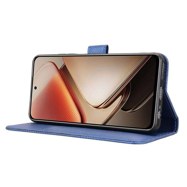 For Oukitel C58 / C58 Pro Diamond Texture Leather Phone Case(Blue)