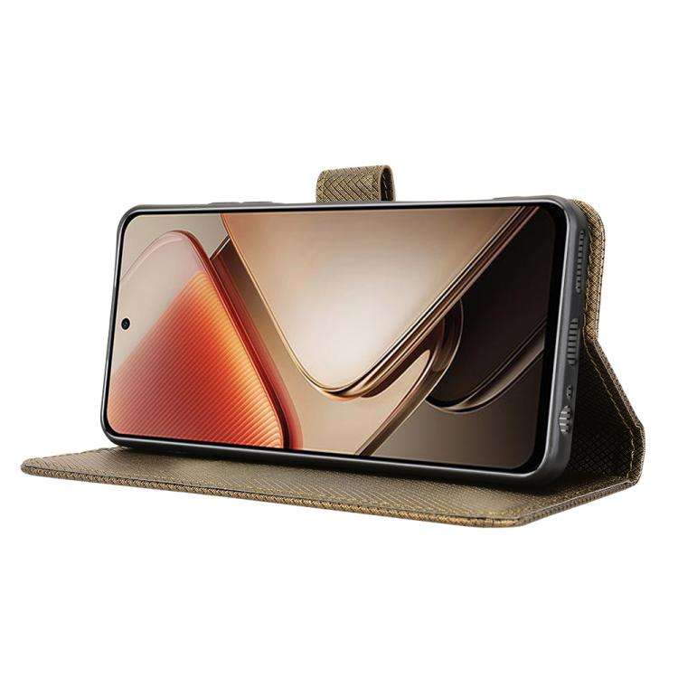 For Oukitel C58 / C58 Pro Diamond Texture Leather Phone Case(Brown)