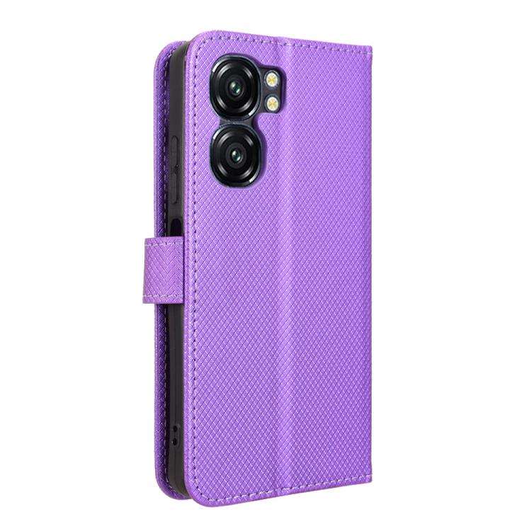For Oukitel C58 / C58 Pro Diamond Texture Leather Phone Case(Purple)