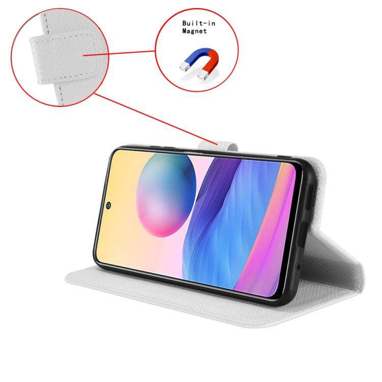 For Oukitel C1 / C1 Pro Diamond Texture Leather Phone Case(White)