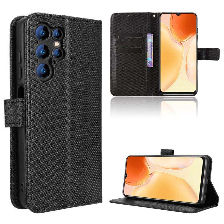 For Oukitel C1 / C1 Pro Diamond Texture Leather Phone Case(Black)