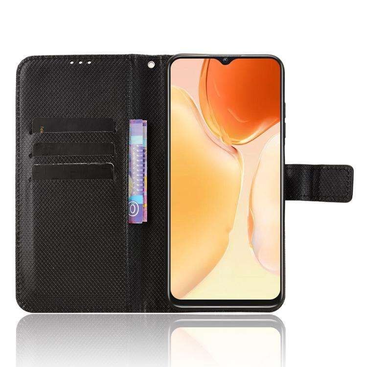 For Oukitel C1 / C1 Pro Diamond Texture Leather Phone Case(Black)
