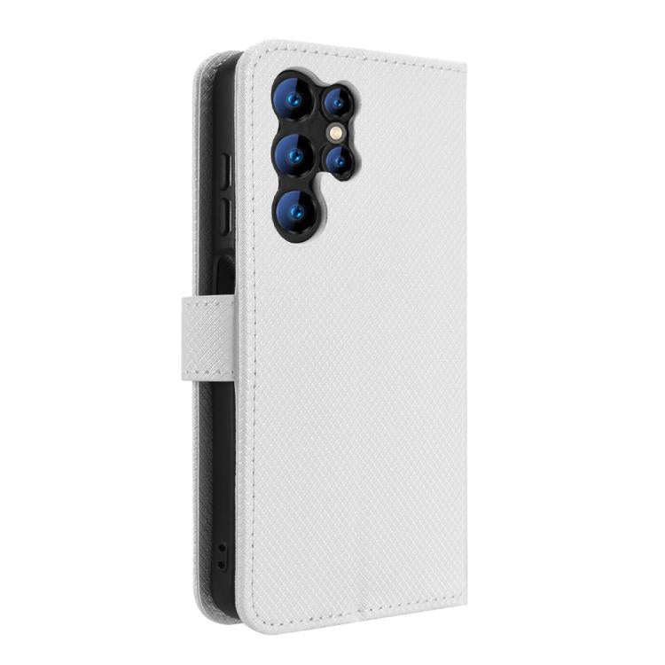 For Oukitel C61 / C61 Pro Diamond Texture Leather Phone Case(White)