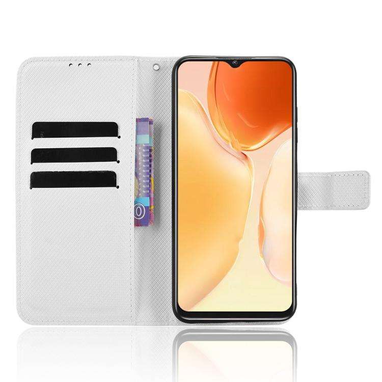 For Oukitel C61 / C61 Pro Diamond Texture Leather Phone Case(White)