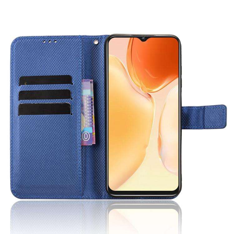 For Oukitel C61 / C61 Pro Diamond Texture Leather Phone Case(Blue)