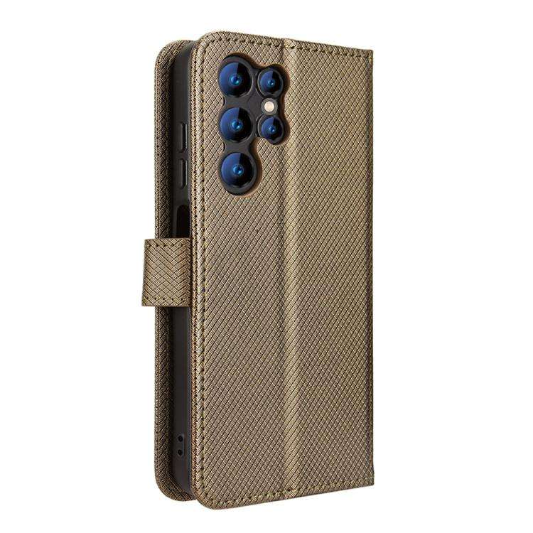 For Oukitel C61 / C61 Pro Diamond Texture Leather Phone Case(Brown)