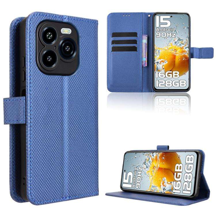 For Oukitel C65 / C65 Pro Diamond Texture Leather Phone Case(Blue)